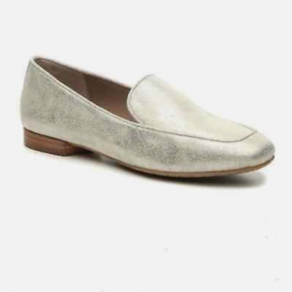 Donald J. Pliner Haro Silver Metallic Leather Slip On Loafer Women’s 8 M